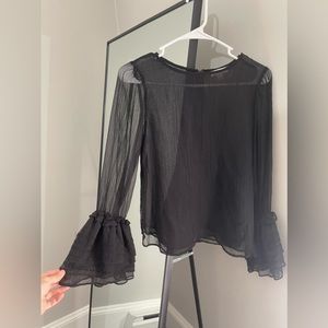 Black see thru shirt